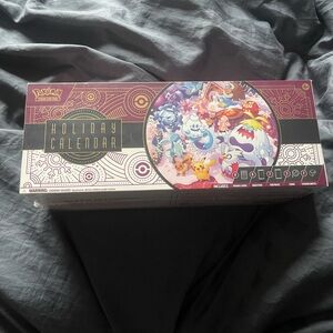Pokemon Festive Holiday Calendar with Purple and Red Accents Advent Sealed